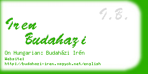 iren budahazi business card